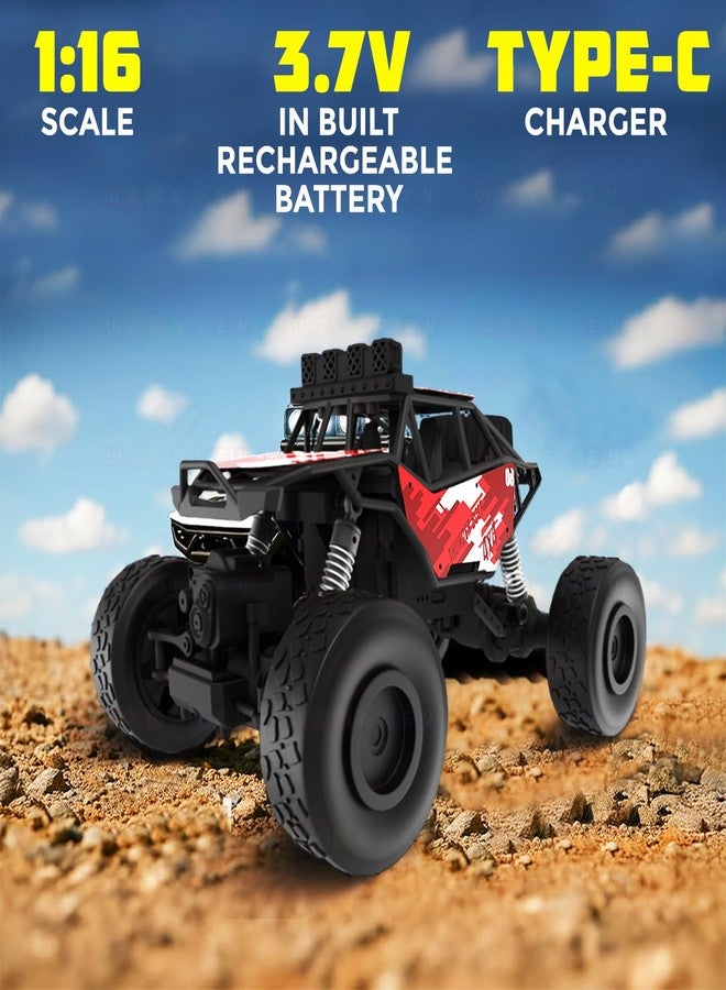 ويمبلي سيارة ويمبلي للتحكم عن بعد | لعبة ثندربولت للتحكم عن بعد بمقياس 1:16 | سيارة لعبة قابلة لإعادة الشحن للأطفال | سيارة تحكم عن بعد لجميع التضاريس | سيارة سباق عالية السرعة للأولاد (أحمر) - Image 4